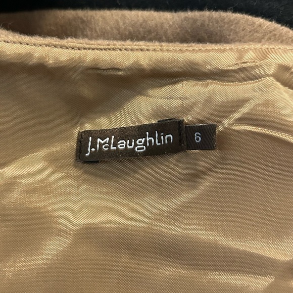 J Mclaughlin Wool Stripe Skirt size 6 Black and Tan - Picture 6 of 6